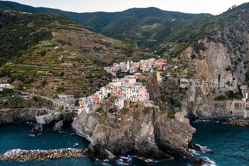 Manarola, La香料，利古里亚，意大利北部。